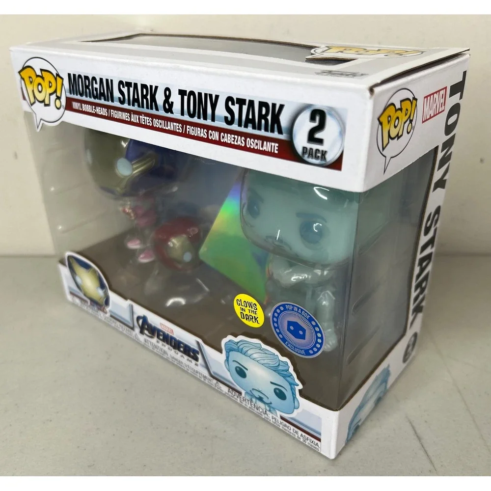 Funko Pop Avengers Endgame Morgan Stark Tony Stark 2 Pack PIAB Exclusive GITD